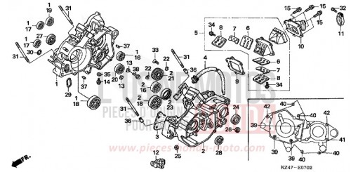 CRANKCASE (CR125R5-7) CR125R6 de 2006